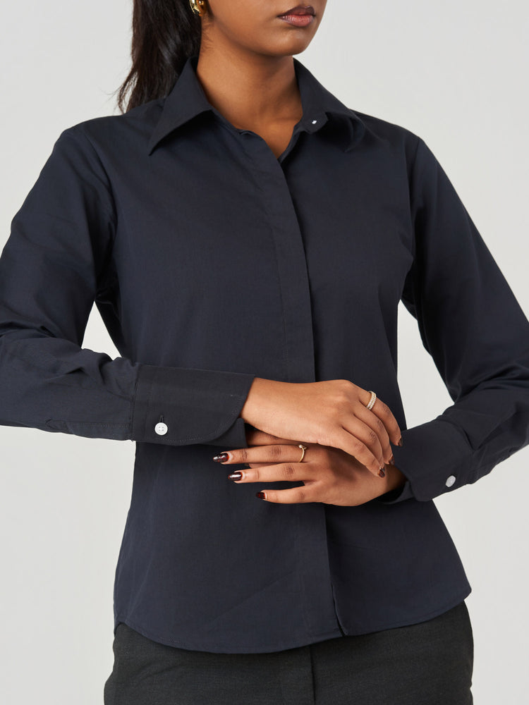 Solid Cotton Regular Fit Formal Shirt
