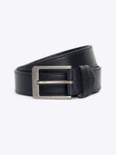 Full Grain Leather Casual Belt with Edge Stitching