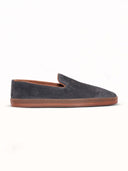 Nubuck Leather Embossed Slip-On Shoes