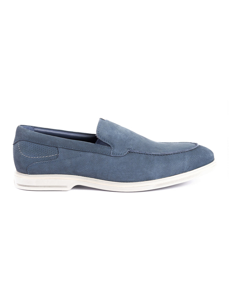 Nubuck Leather Embossed Party Slip-On Shoes