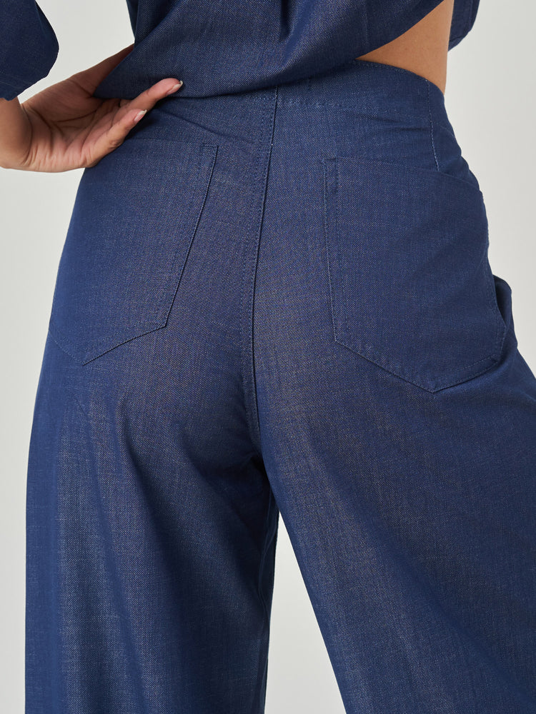 Oversized Wide Leg Denim Trousers