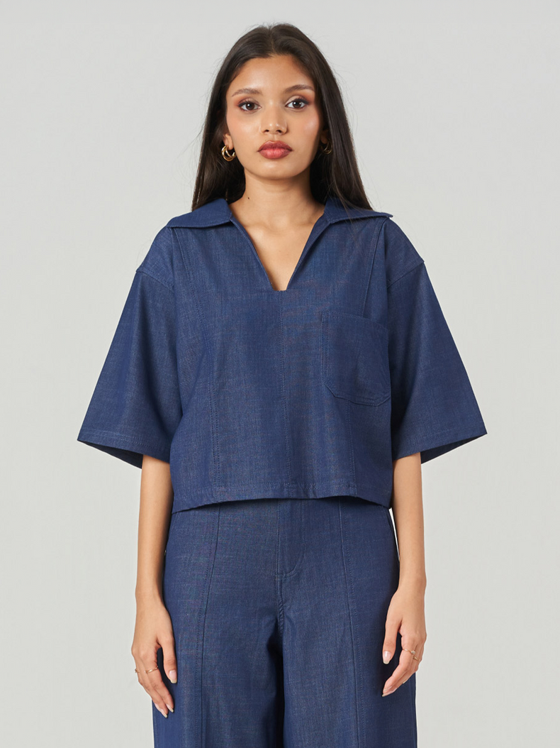 Oversized Cut and Sew Blouse