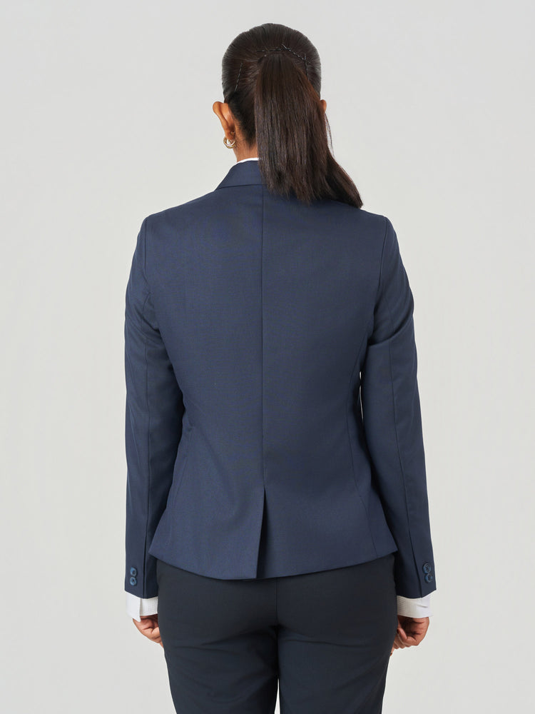 Dark Blue Regular Fit Formal Jacket