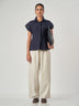 Short Sleeve Hidden Placket Shirt