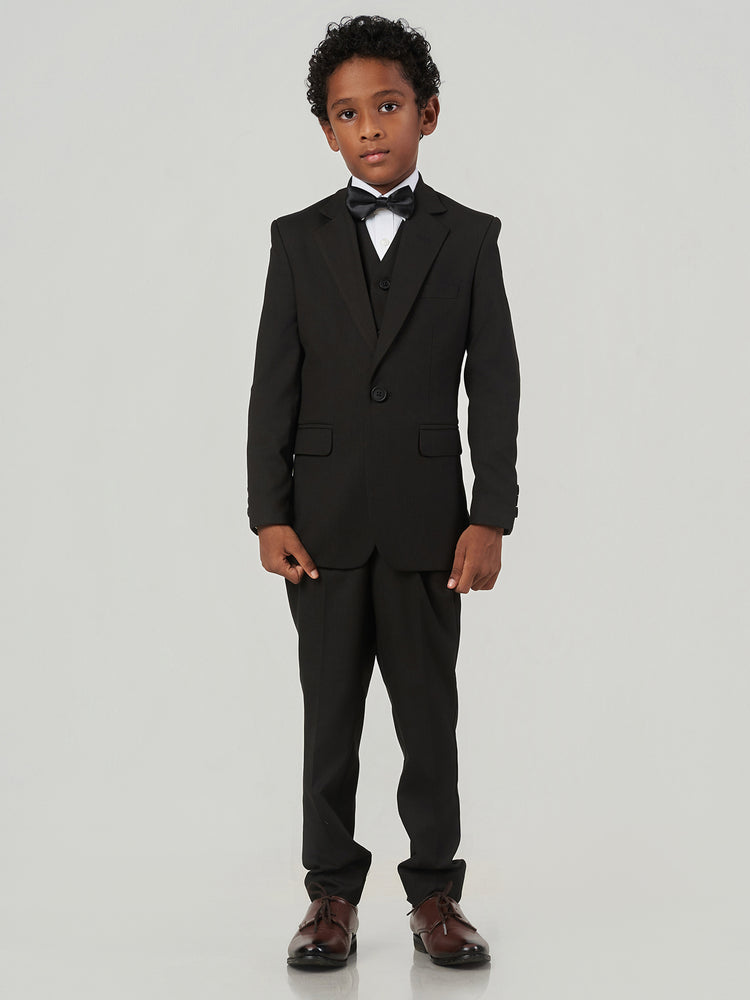 Dark Brown Regular Fit Three Piece Formal Suit