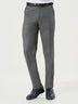 Dark Grey Polyester Viscose Regular Fit Formal Trousers