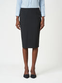 Plain Pencil Fit Midi Skirt