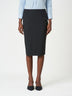 Plain Pencil Fit Midi Skirt
