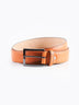 Dark Tan Leather Formal Belt