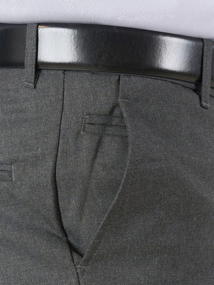 Plain Polyester Viscose Regular Fit Trousers