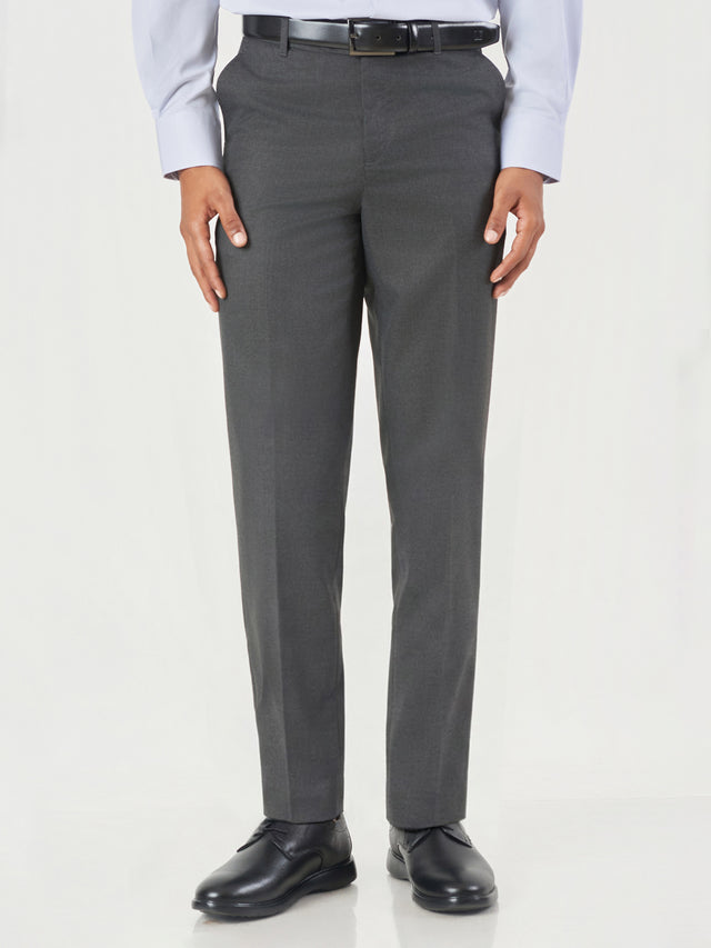 Plain Polyester Viscose Regular Fit Trousers