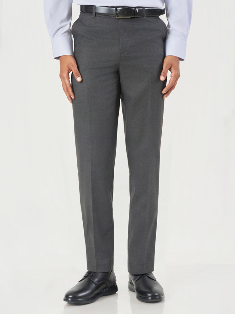 Plain Polyester Viscose Regular Fit Trousers