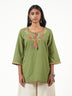 Cotton Thread Embroidery Short Kurti