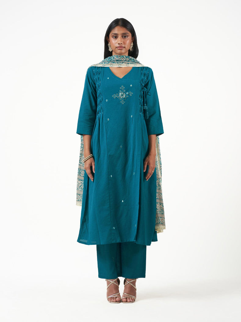 Khaadi Cotton Mirror Detail Shalwar Set