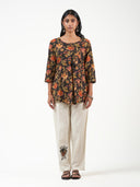 Ethnic Linen Printed Cord Set