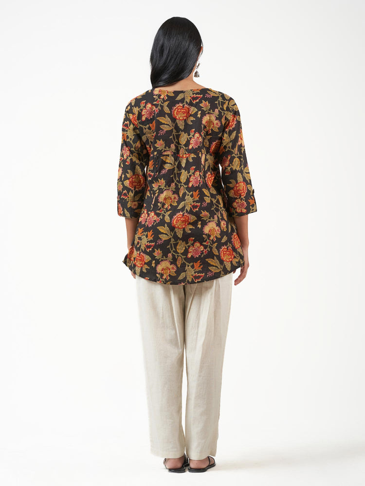 Ethnic Linen Printed Cord Set