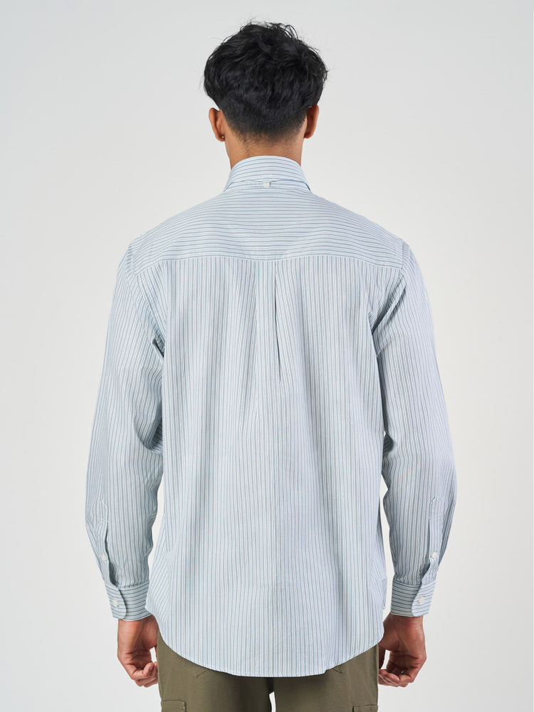 Striped Cotton Armstrong Collar Formal Shirt