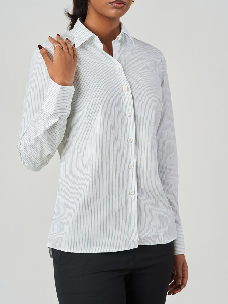 Striped Cotton Slim Fit Formal Shirt