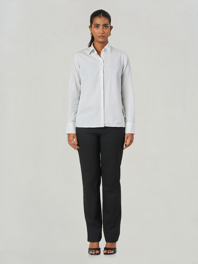 Striped Cotton Slim Fit Formal Shirt
