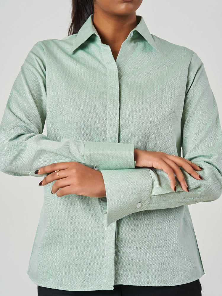 Textured Slim Fit Formal Shirt