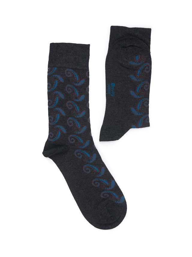Grey Bamboo Cotton Crew Socks
