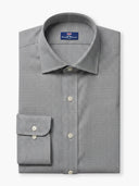 Grey Checked Cotton Twill Custom Shirt