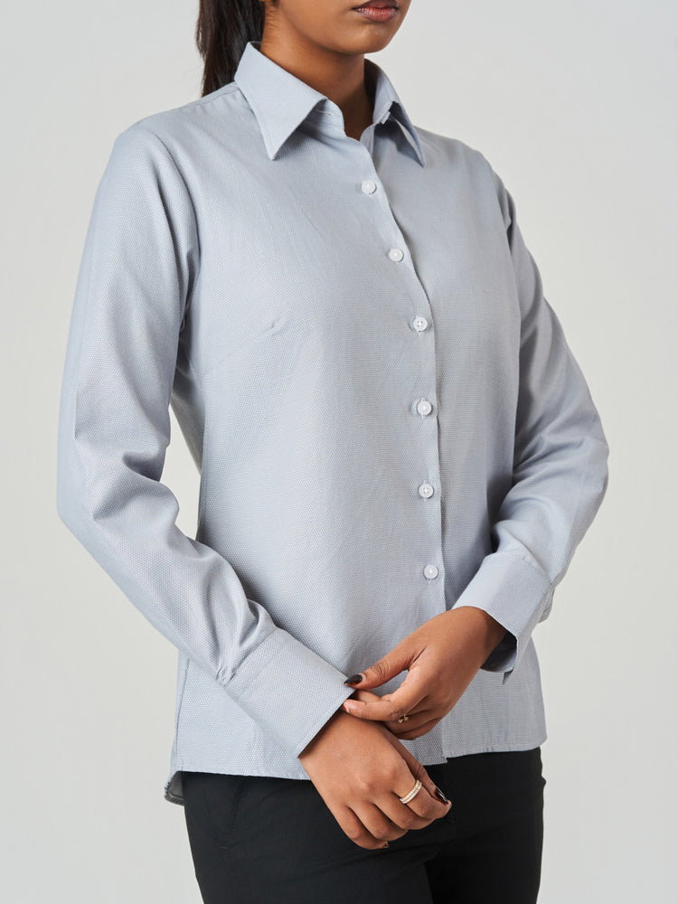 Cotton Blend Slim Fit Formal Shirt