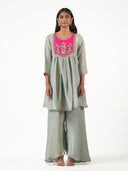 Embroidered Neckline Shalwar Set
