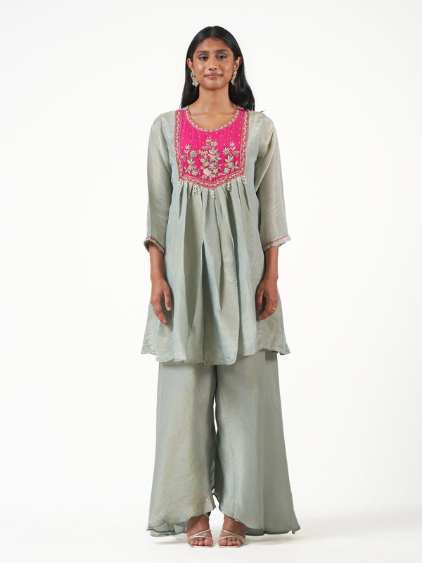Embroidered Neckline Shalwar Set
