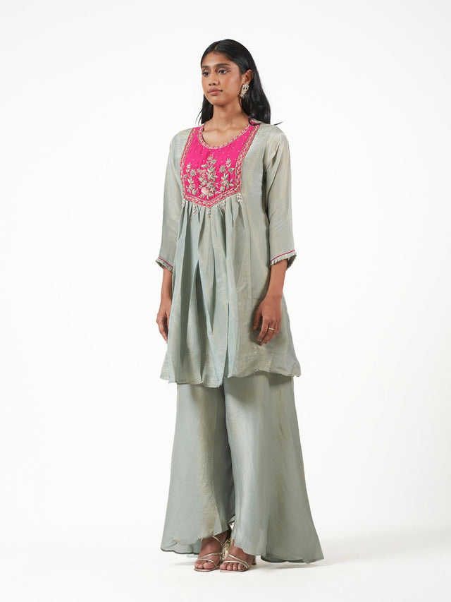 Embroidered Neckline Shalwar Set