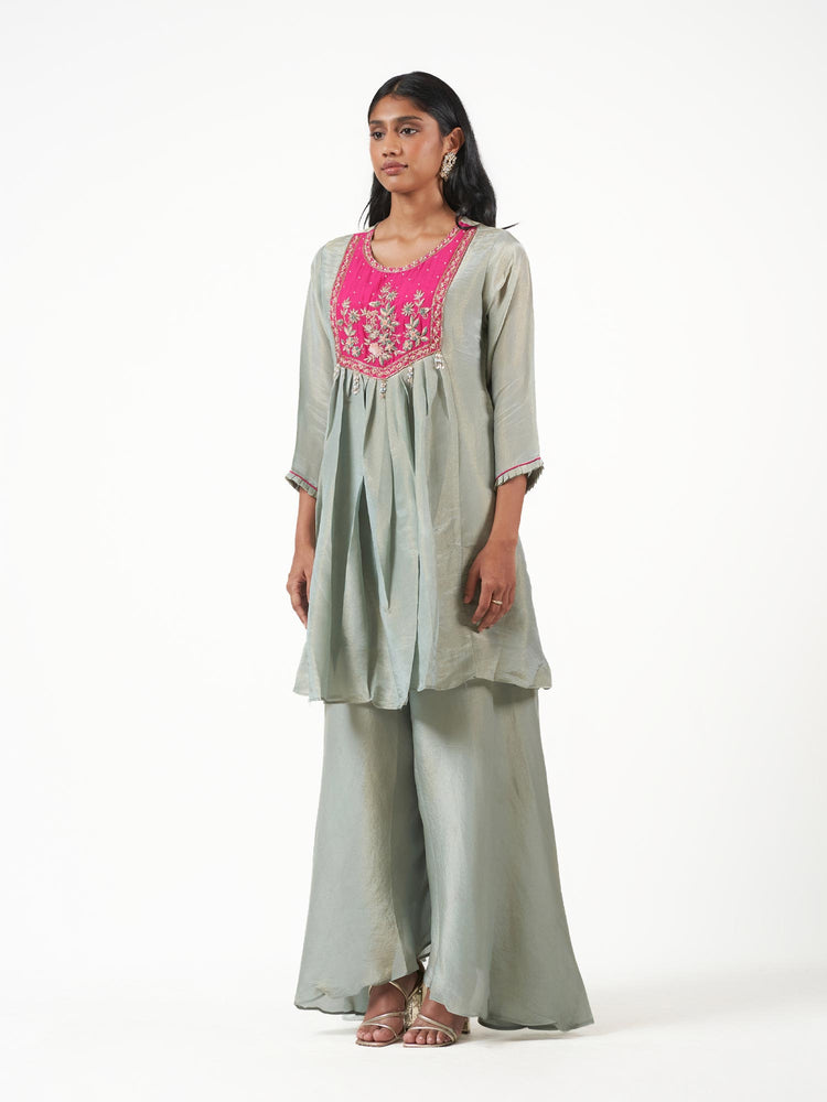 Embroidered Neckline Shalwar Set