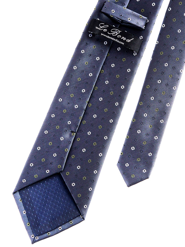 Flower Medallion Microfiber Tie