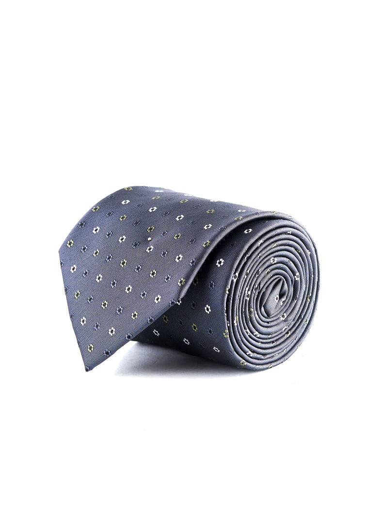 Flower Medallion Microfiber Tie