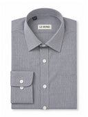 Grey Cotton Blend Regular Fit Shirt