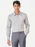 Grey Plain Long Sleeve Formal Shirt