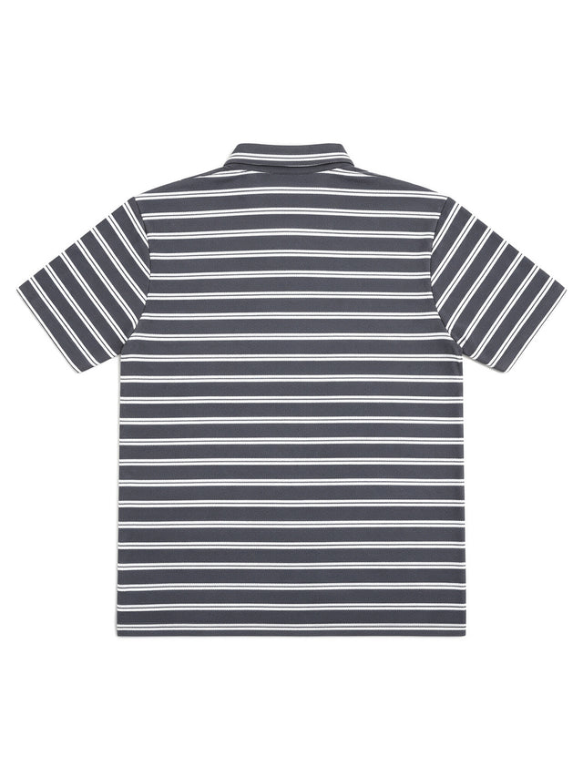 Men's Grey Horizontal Stripe Casual T-Shirt