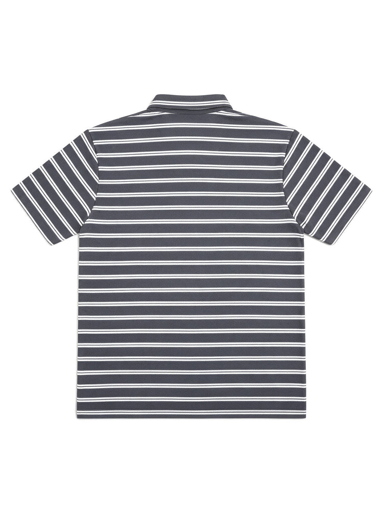 Men's Grey Horizontal Stripe Casual T-Shirt