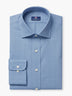 Greyish Blue Herringbone Cotton Custom Shirt