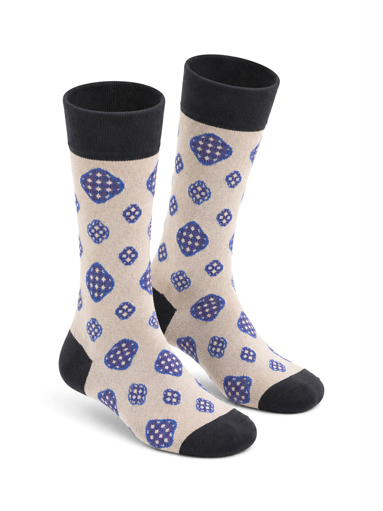 Light Beige Bamboo Cotton Crew Socks