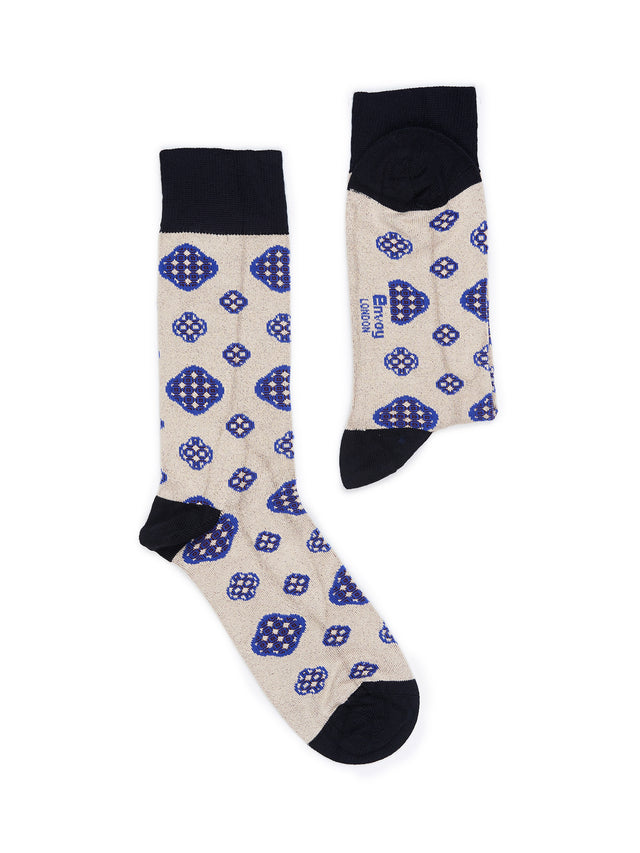 Light Beige Bamboo Cotton Crew Socks