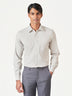 Light Beige Plain Long Sleeve Formal Shirt