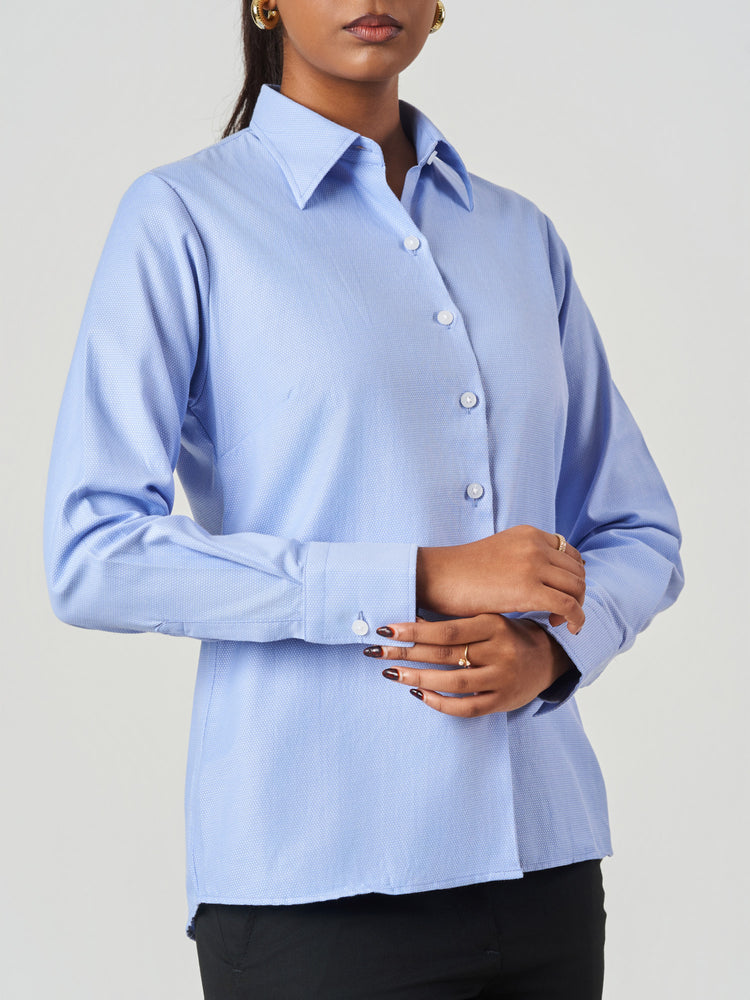 Cotton Blend Slim Fit Formal Shirt