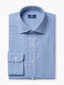 Light Blue Gingham Cotton Custom Shirt