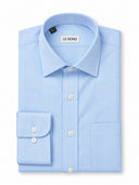 Light Blue Cotton Blend Regular Fit Shirt