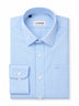 Light Blue Cotton-Blend Parker Collar Shirt