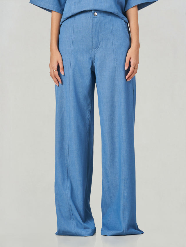 Oversized Wide Leg Denim Trousers