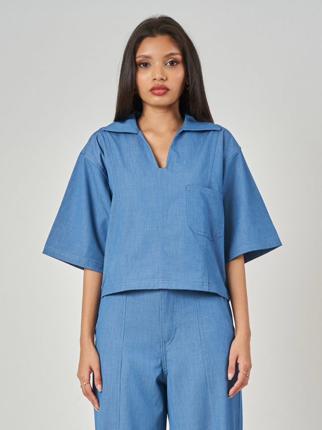 Oversized Cut and Sew Blouse