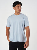 Light Blue Plain Round Neck T-Shirt