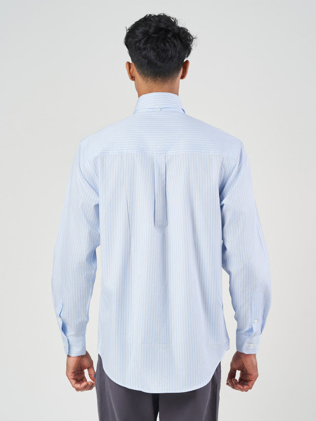 Striped Cotton Armstrong Collar Formal Shirt