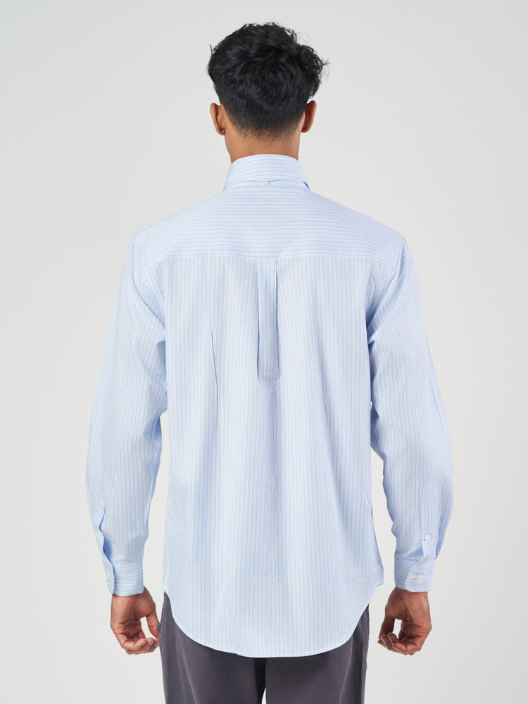 Striped Cotton Armstrong Collar Formal Shirt